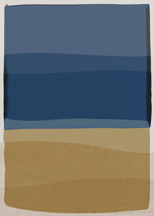 Landschapsposter met zee- en zandstrepen