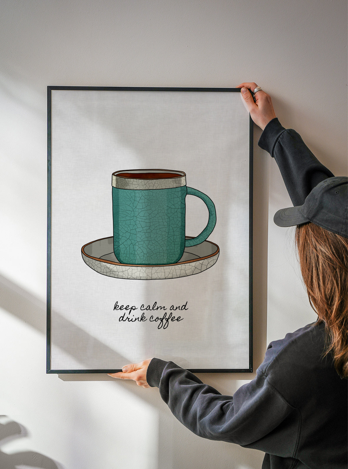 Keep Calm and Drink Coffee - Framed poster detail
