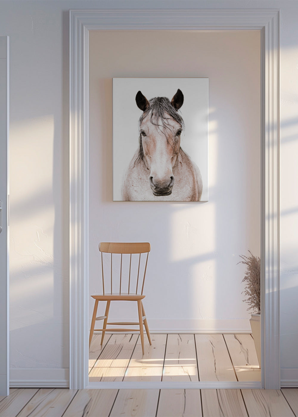 Paard portret minimalistisch