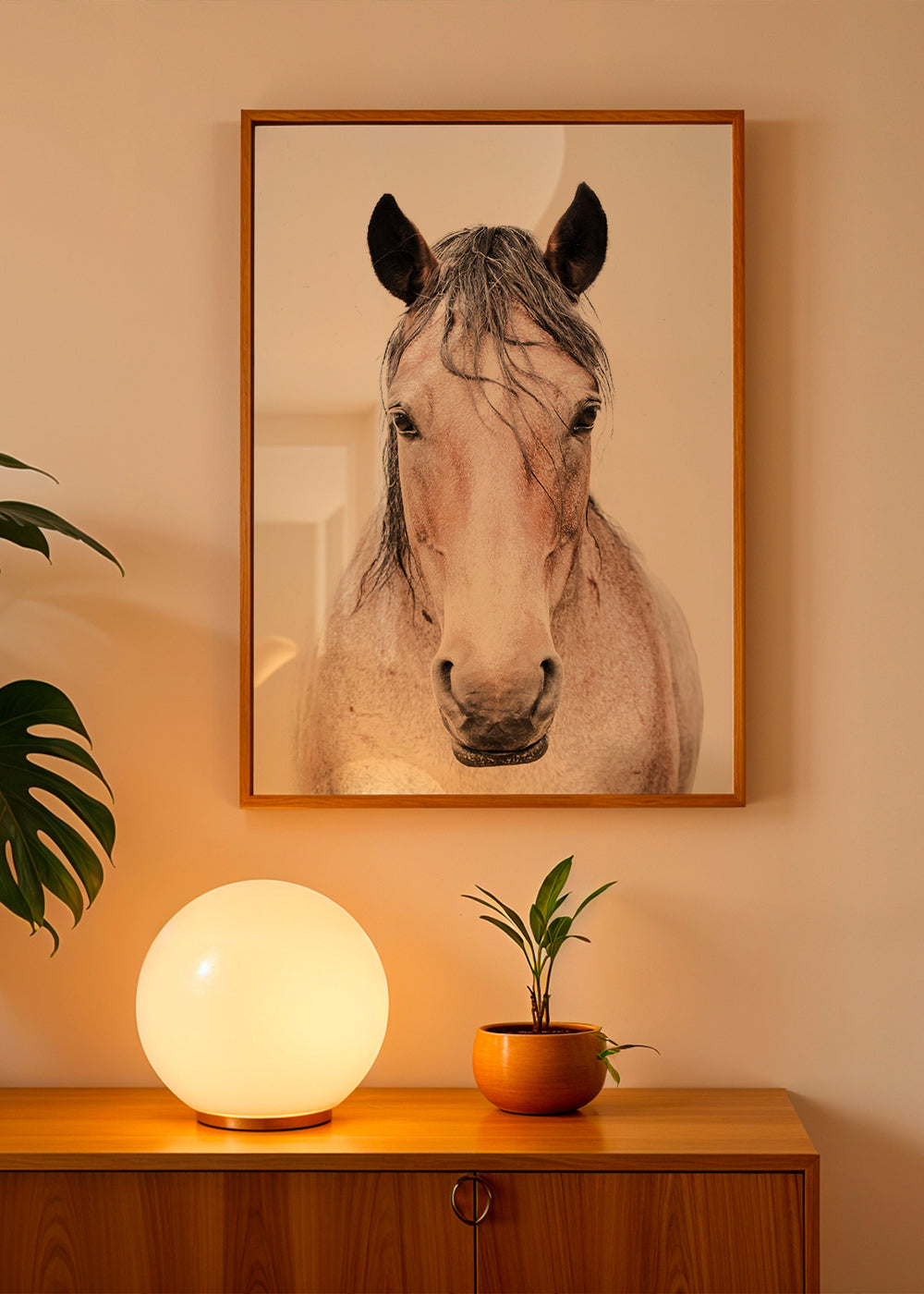 Paard portret minimalistisch