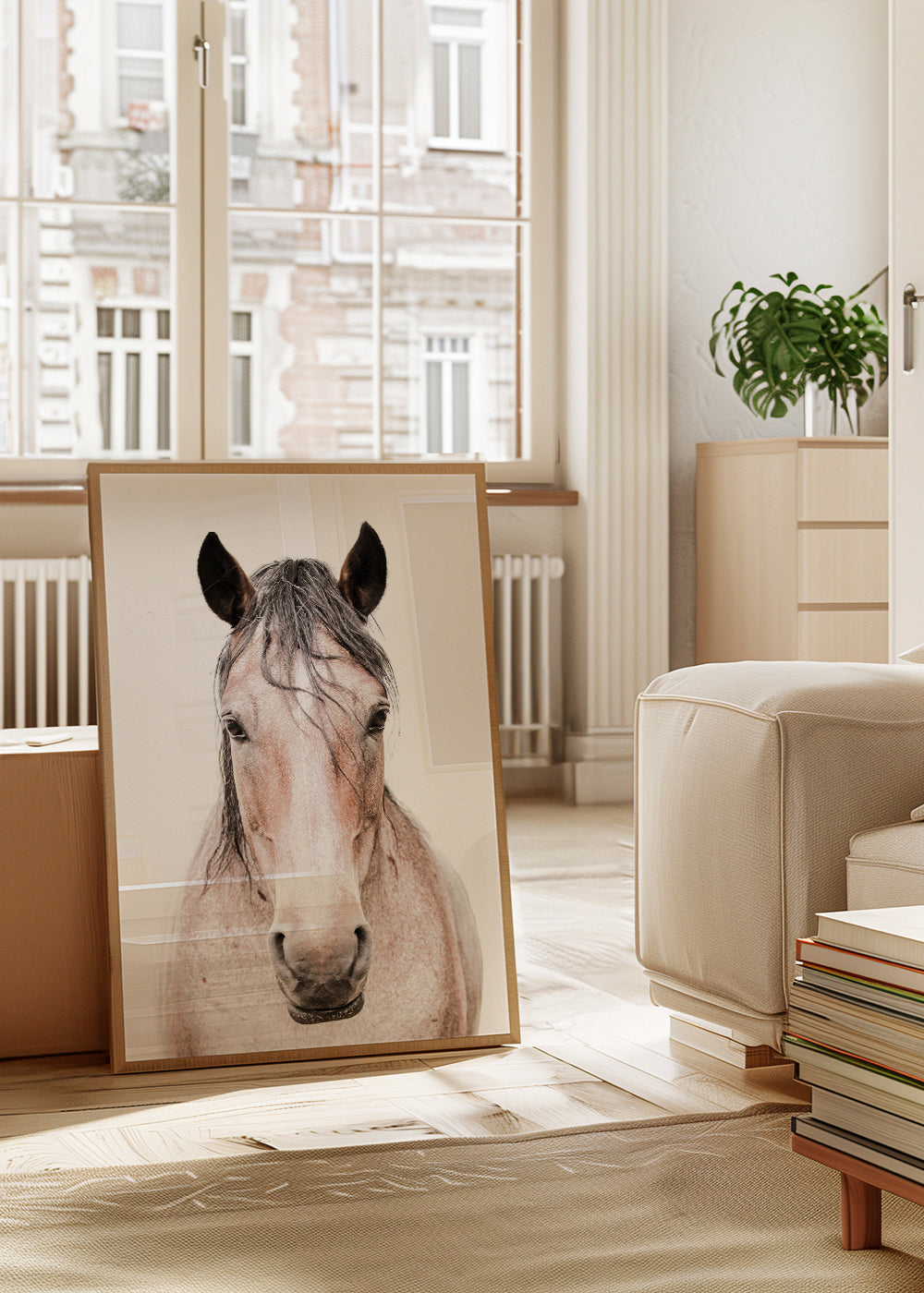Paard portret minimalistisch