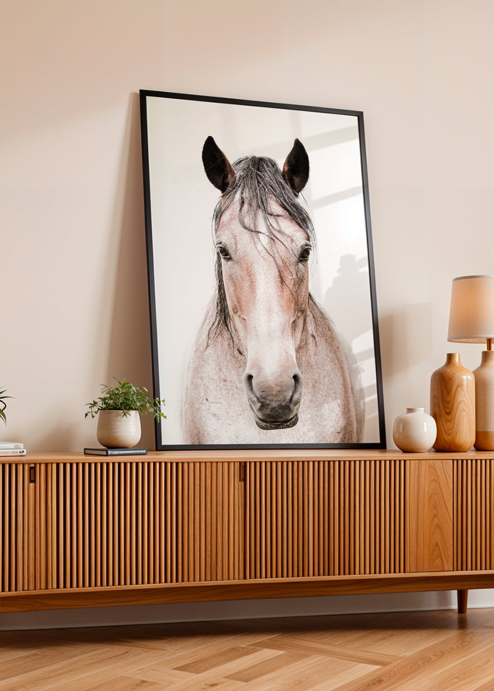 Paard portret minimalistisch