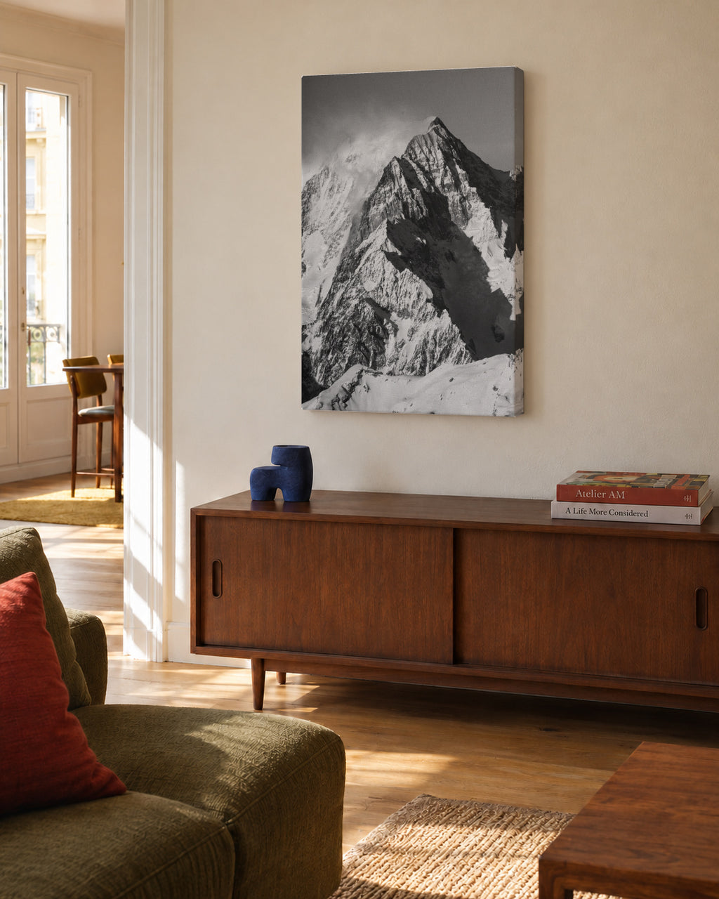 Mont Blanc 2 - Unframed canvas in an interior