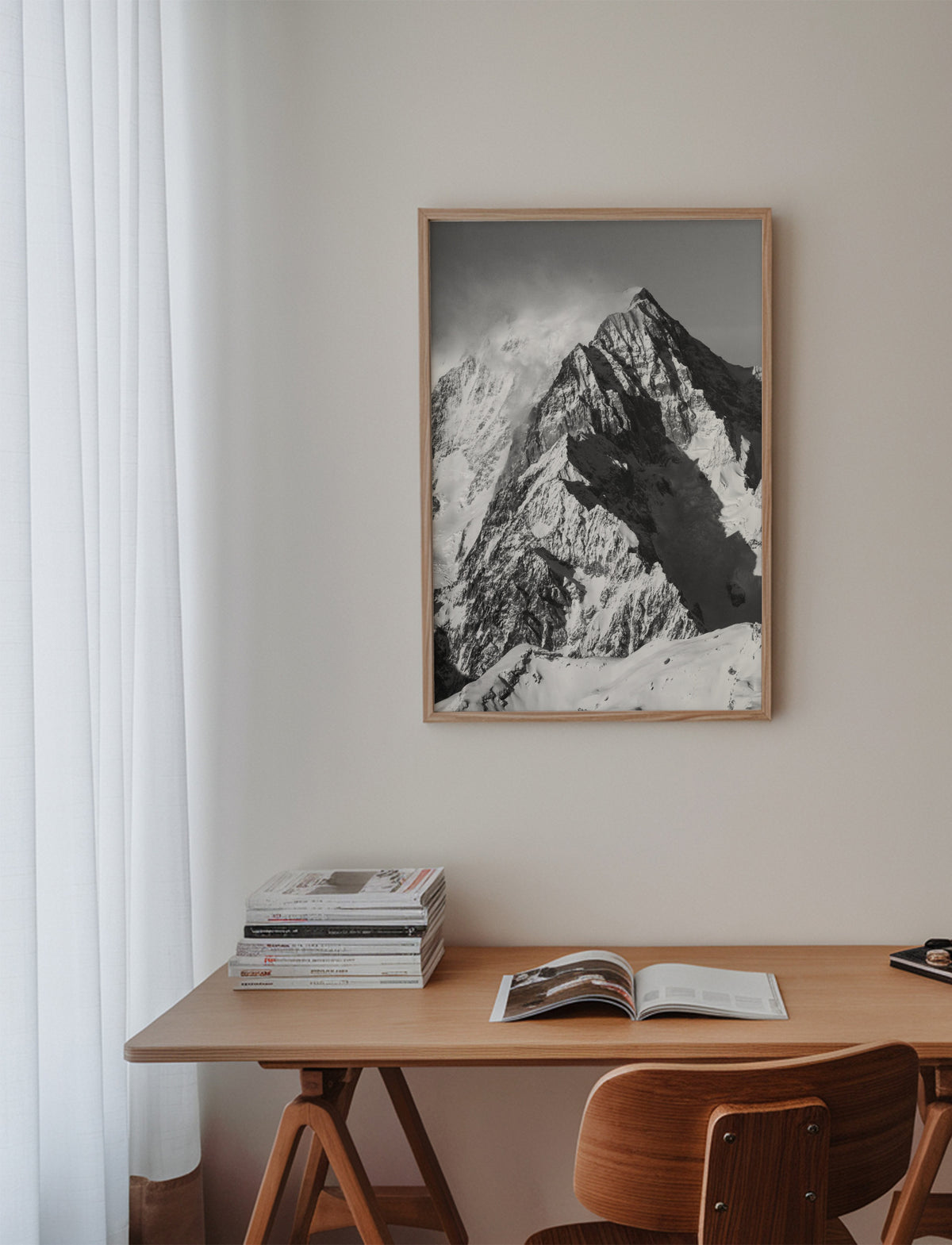 Mont Blanc 2 - Framed poster in an interior