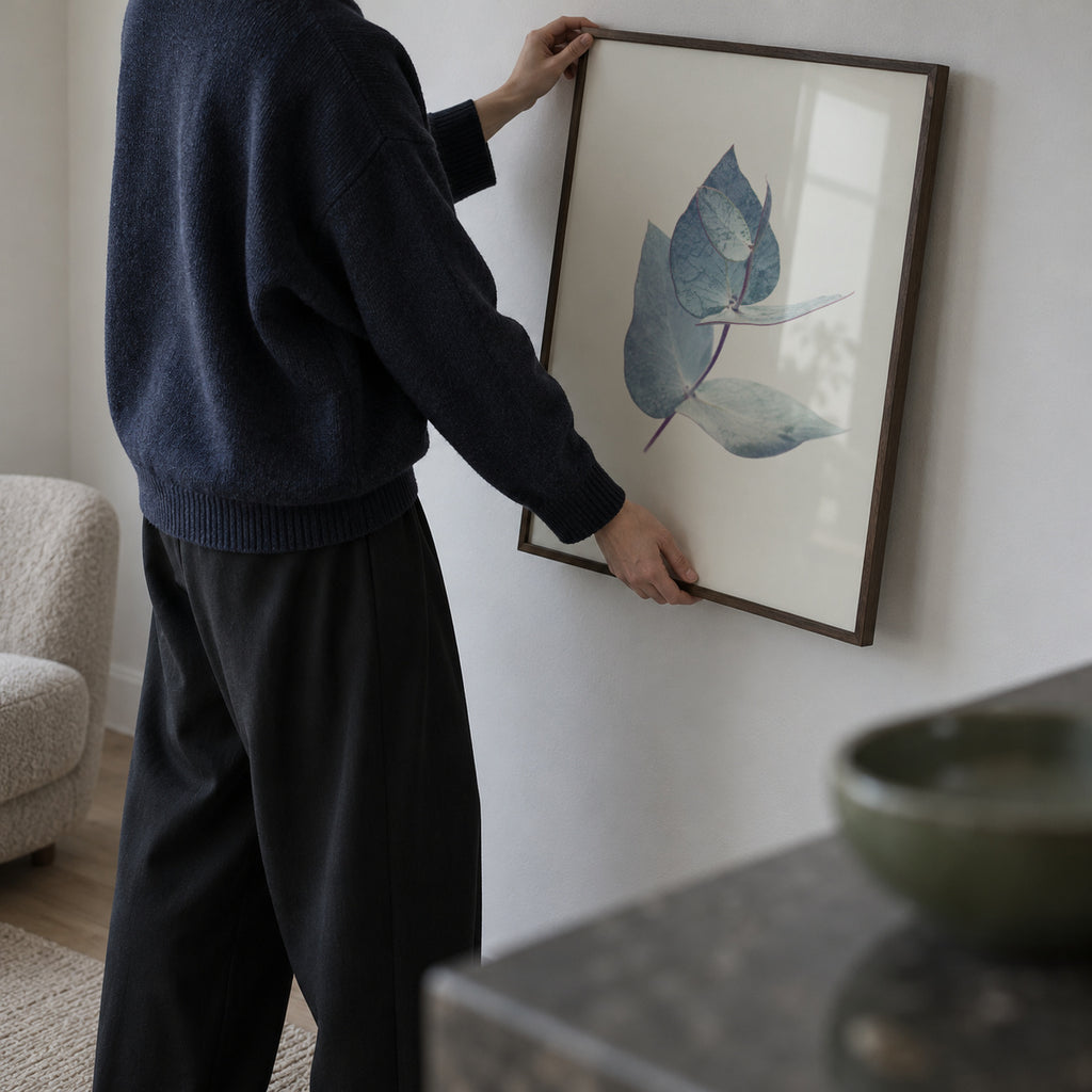 Eucalyptus I - Framed poster in an interior