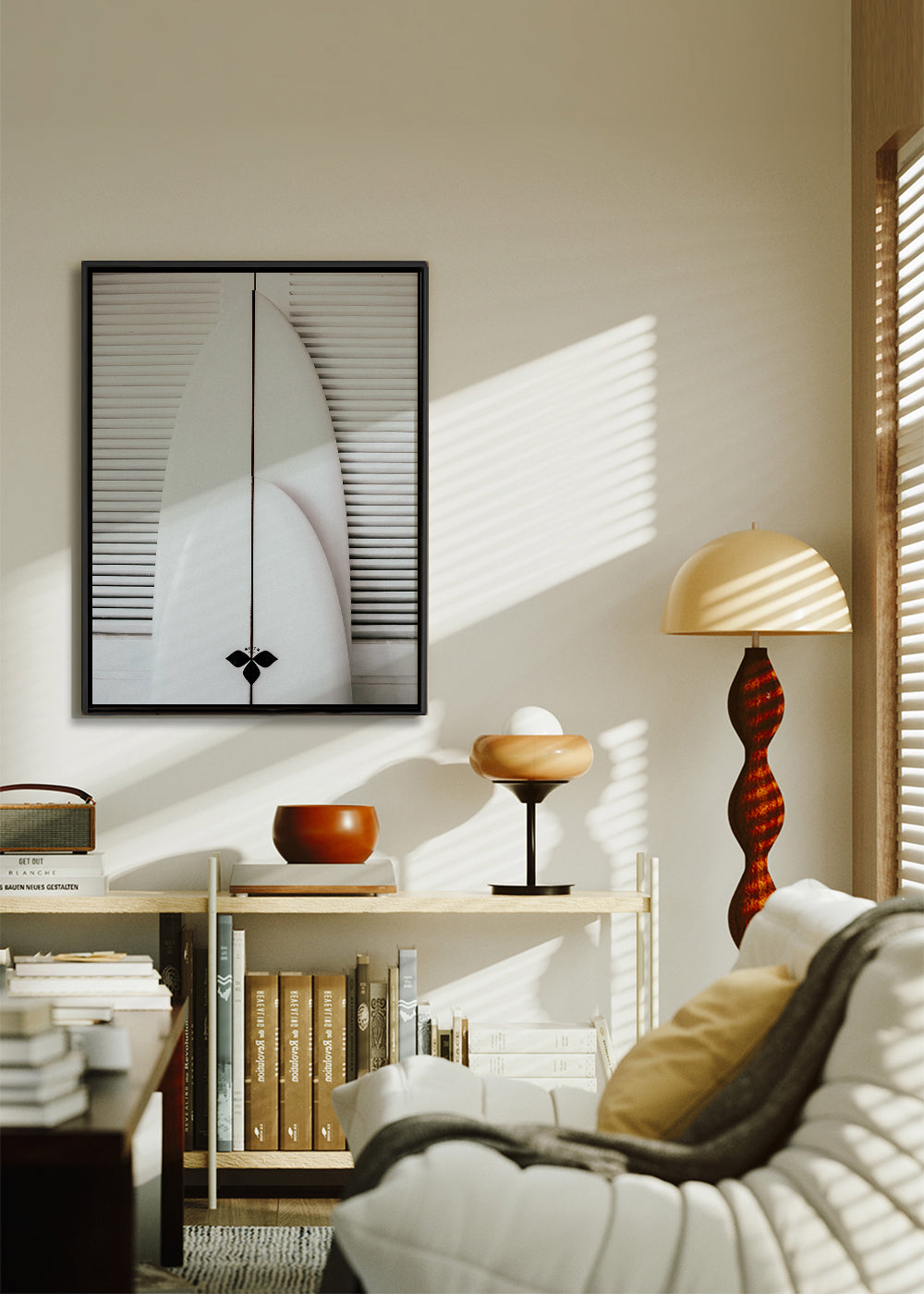 Sportkunst: minimalistische surfplanken