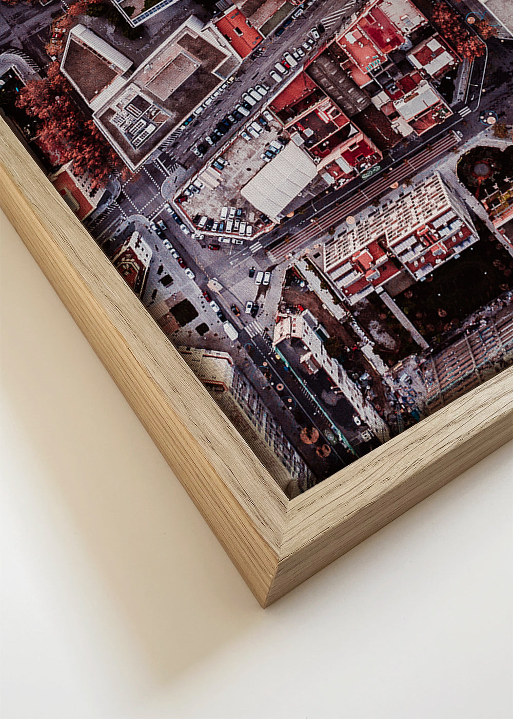 Stadsposter luchtfoto rode daken