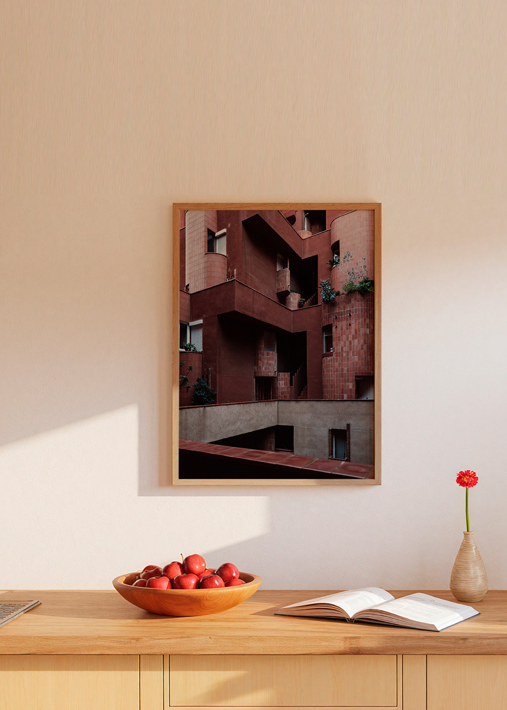 Keuken kunst: terracotta gevels in rood