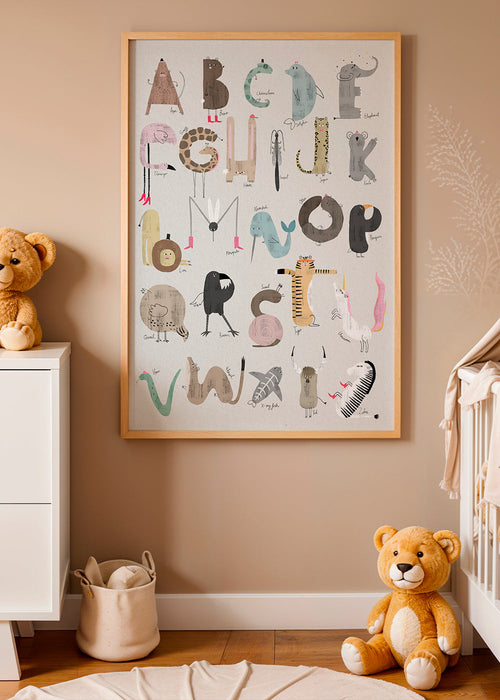 Kinderposter ABC dierenalfabet