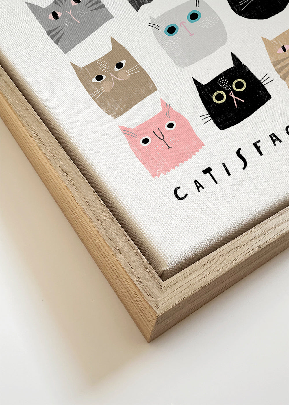 Speelse kattenillustratie in raster