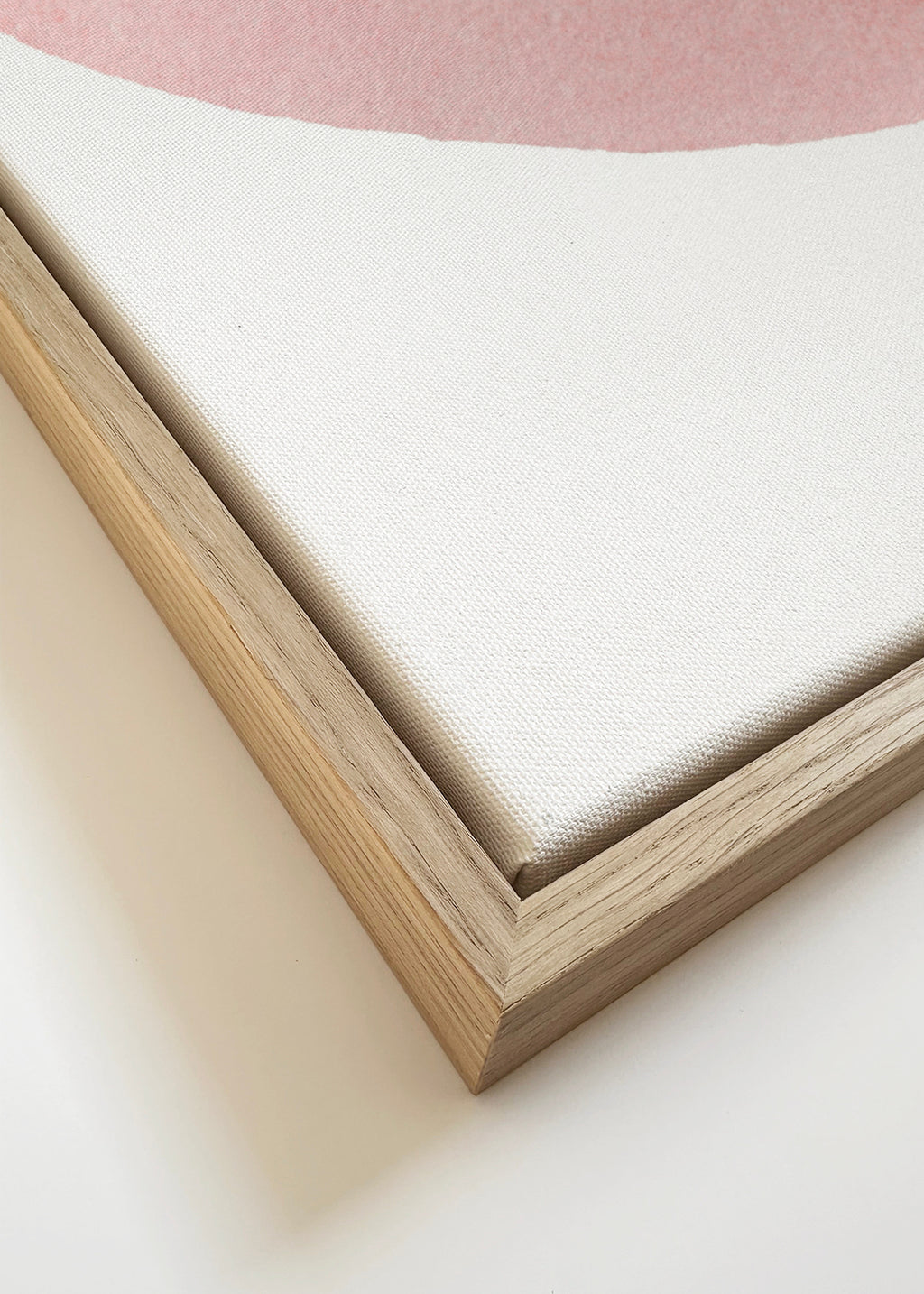 Minimal pink abstract 07 - Framed canvas detail
