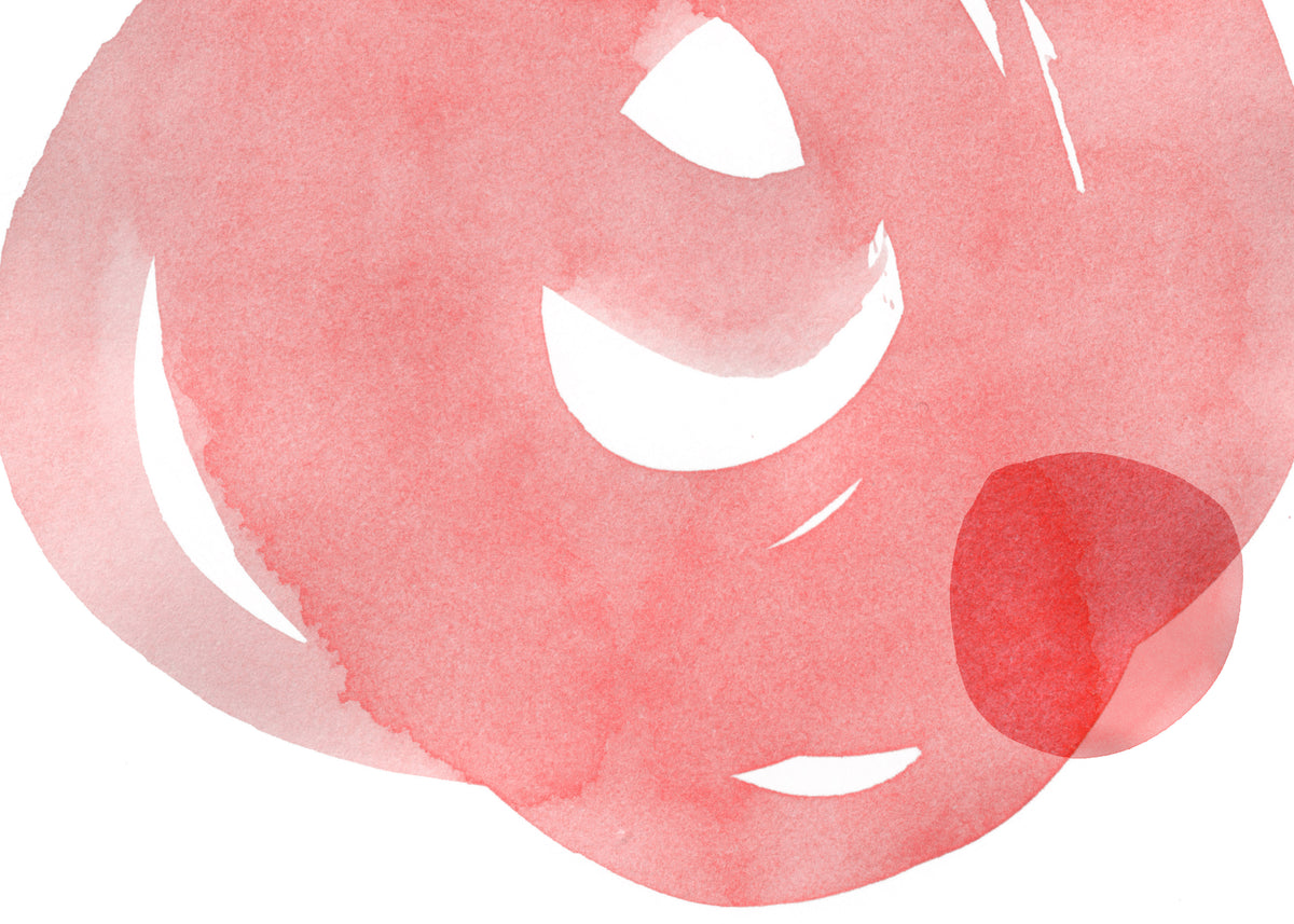 Minimal pink abstract 07 - Unframed art print