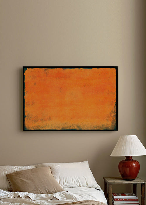 Oranje kleurvlak abstract kunstwerk