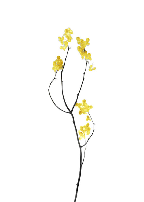 Botanische poster met gele bloementak