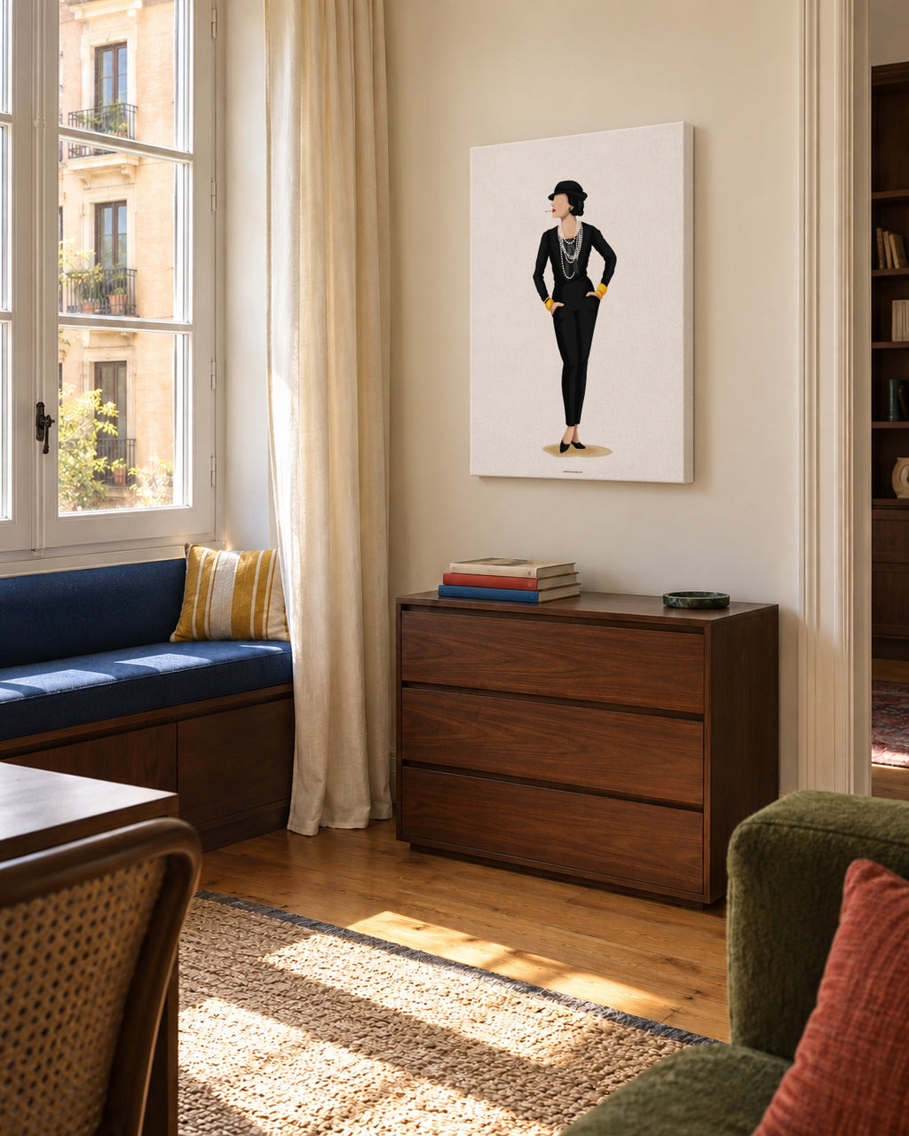 Coco Chanel - Unframed canvas in an interior