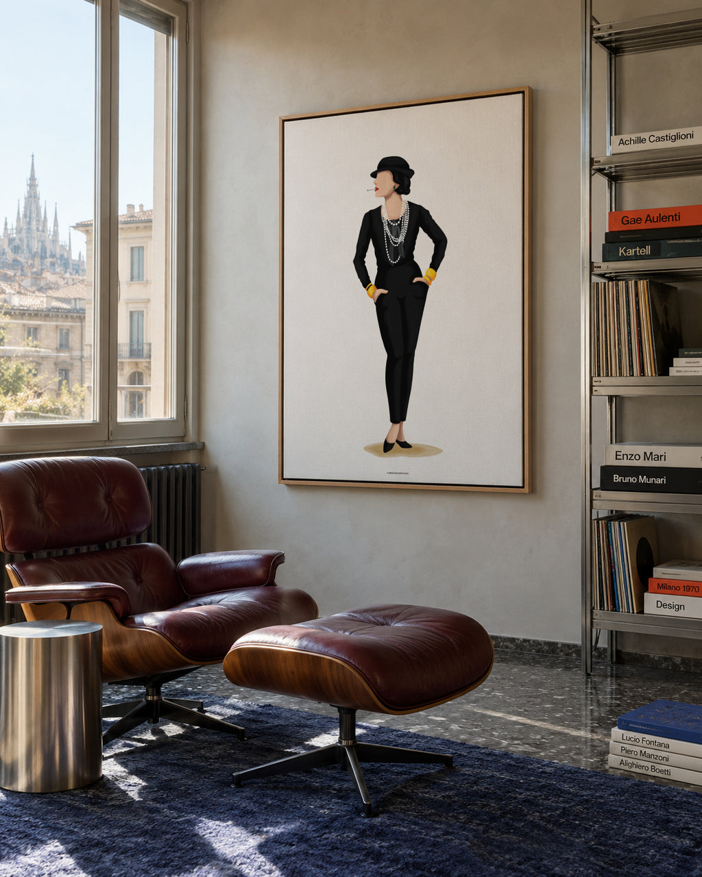 Coco Chanel - Framed canvas in an interior