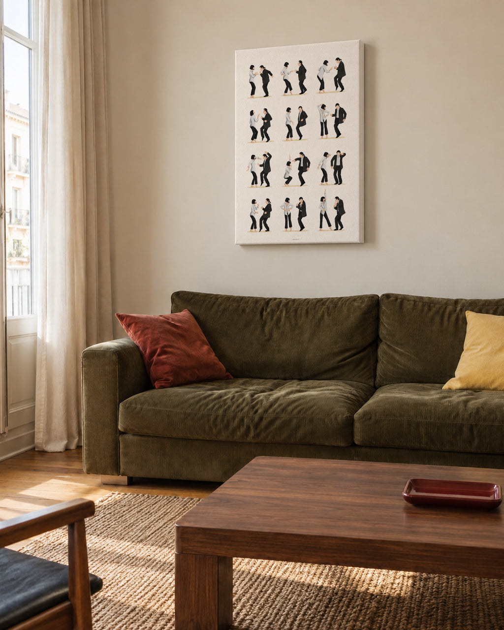 Pulp Fiction Extended - Unframed canvas in an interior
