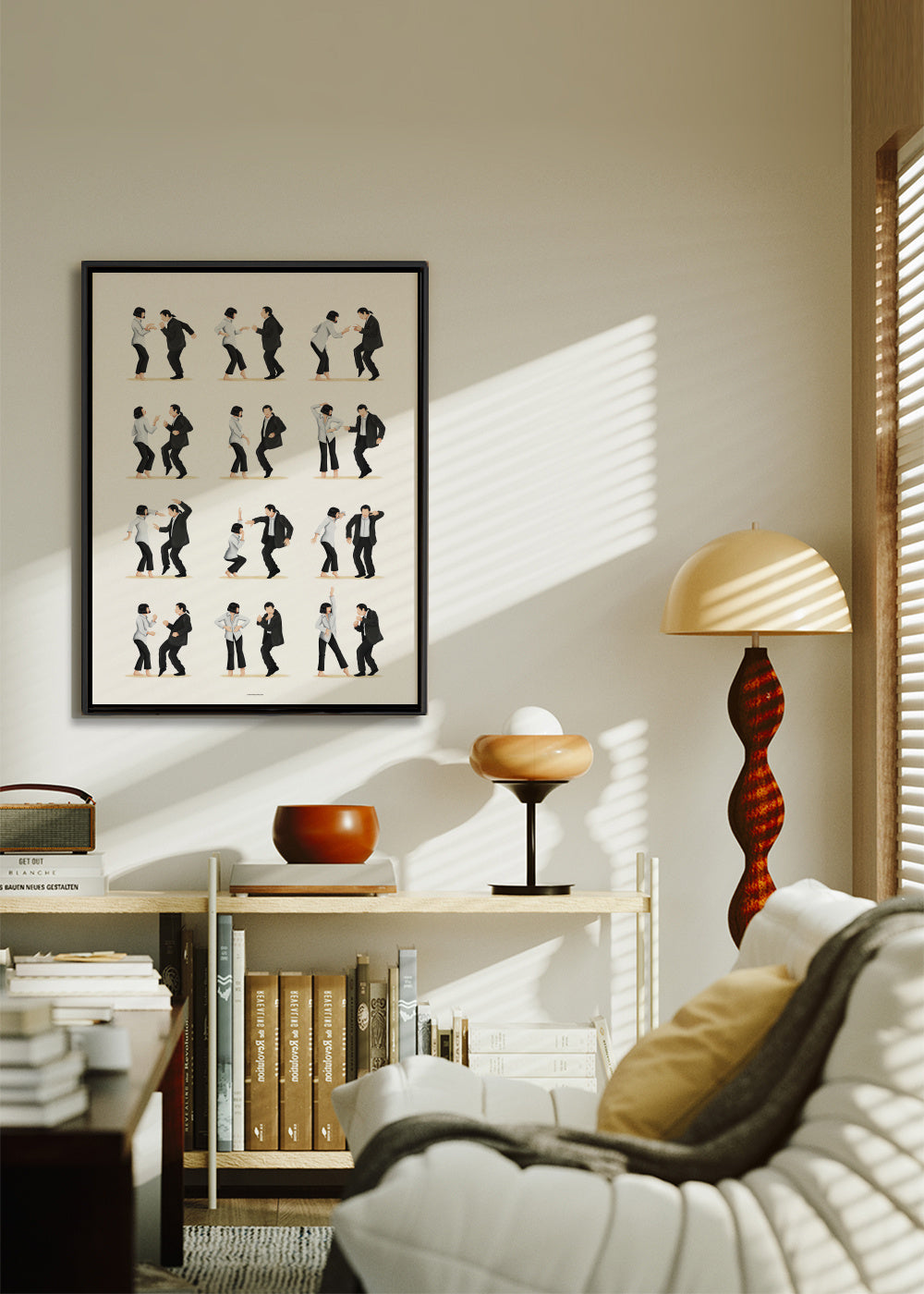 Pulp Fiction Extended - Framed canvas in an interior