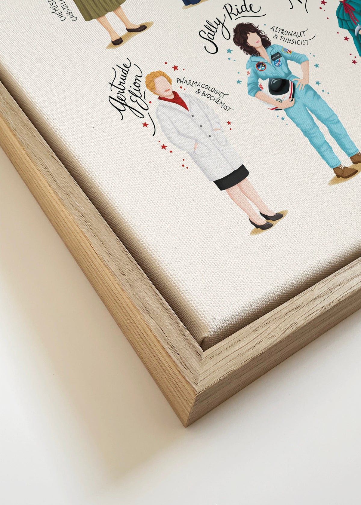 Women of Science - Framed canvas detail