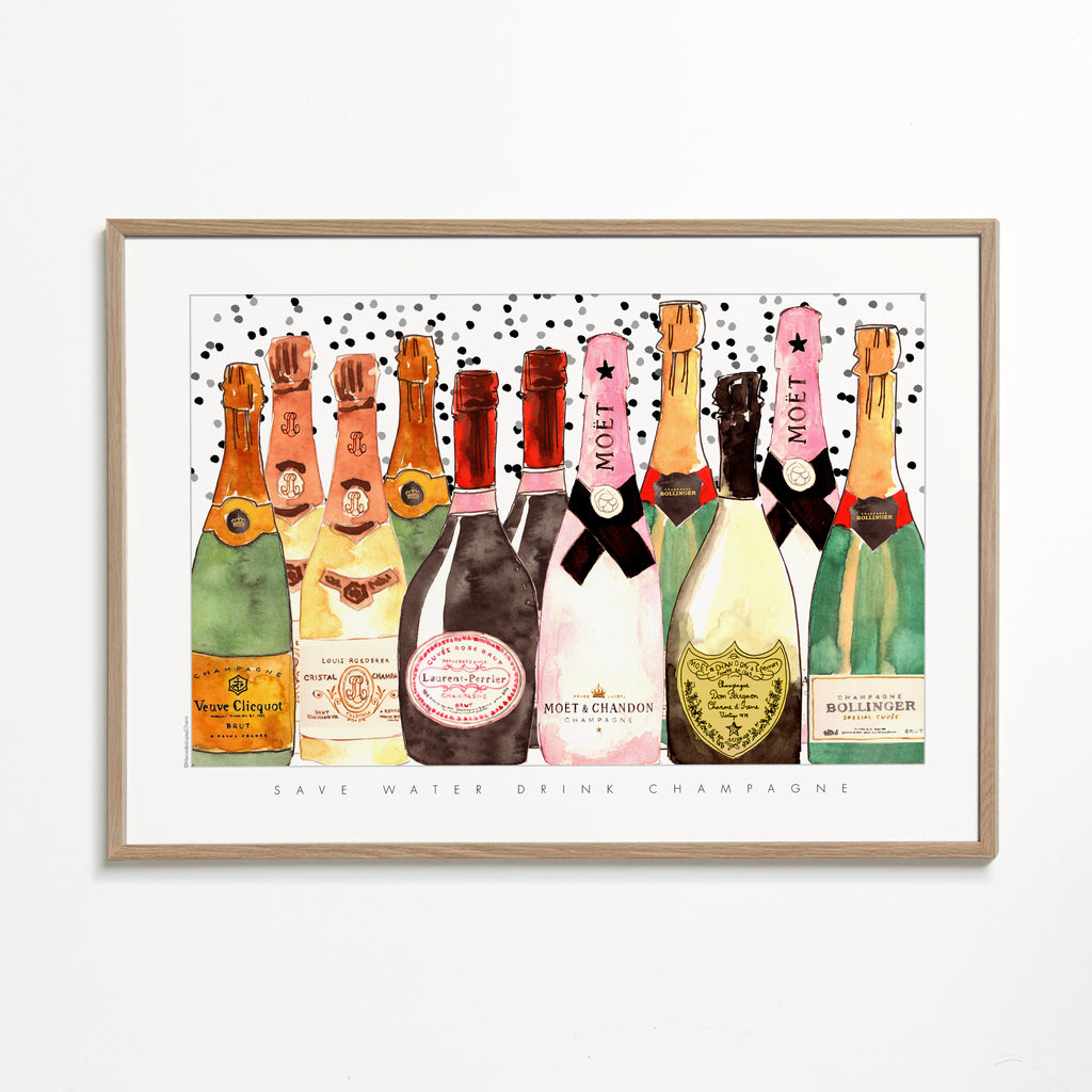 All the champagne