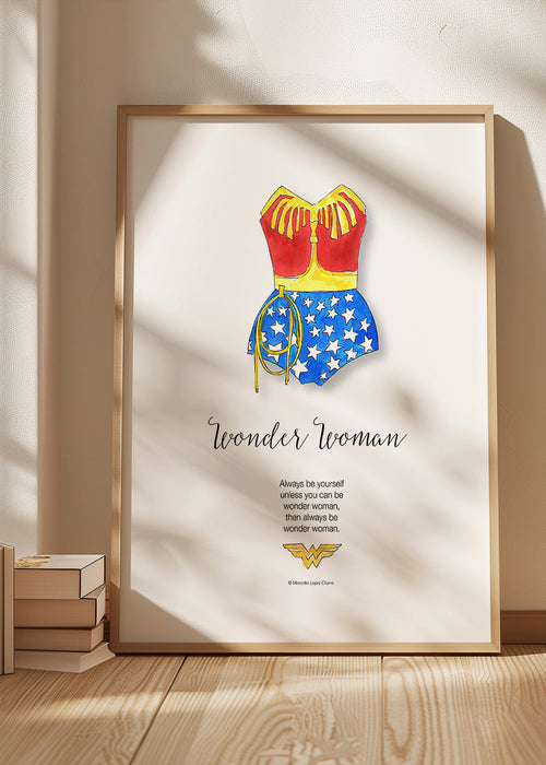 Wonder Woman aquarelillustratie