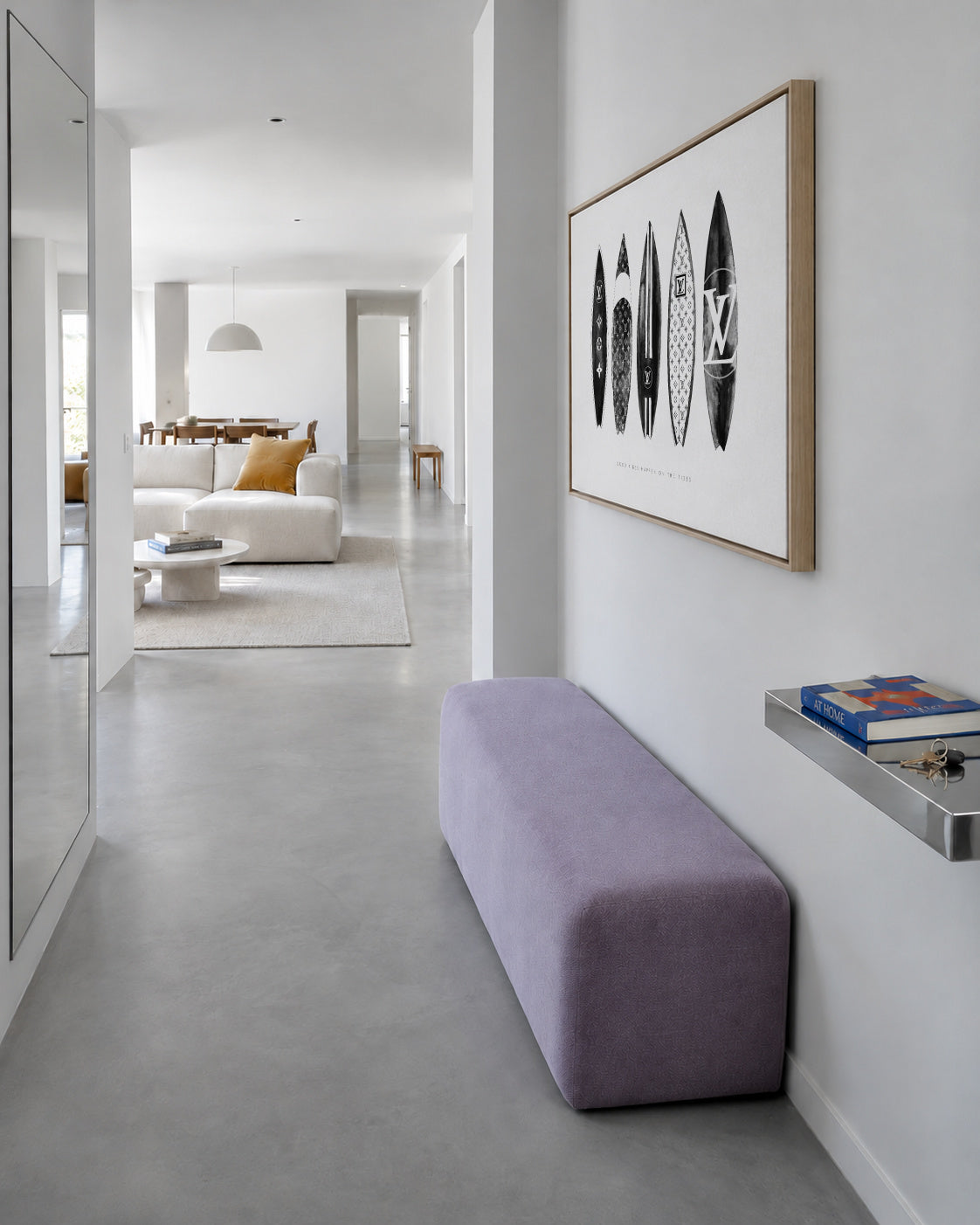 LV Surfboards - Framed canvas in an interior