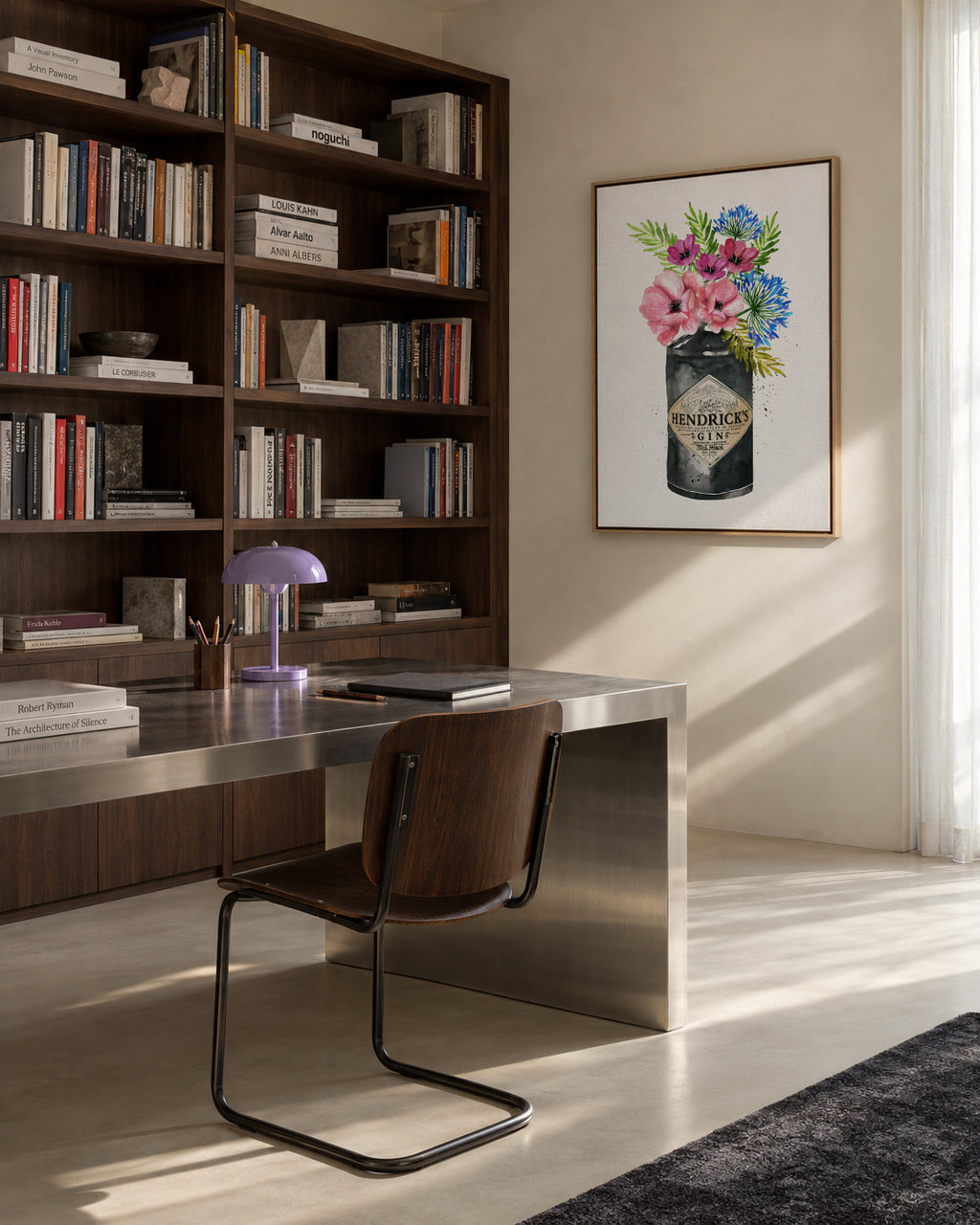 Hendrick's flowers - Framed canvas in an interior