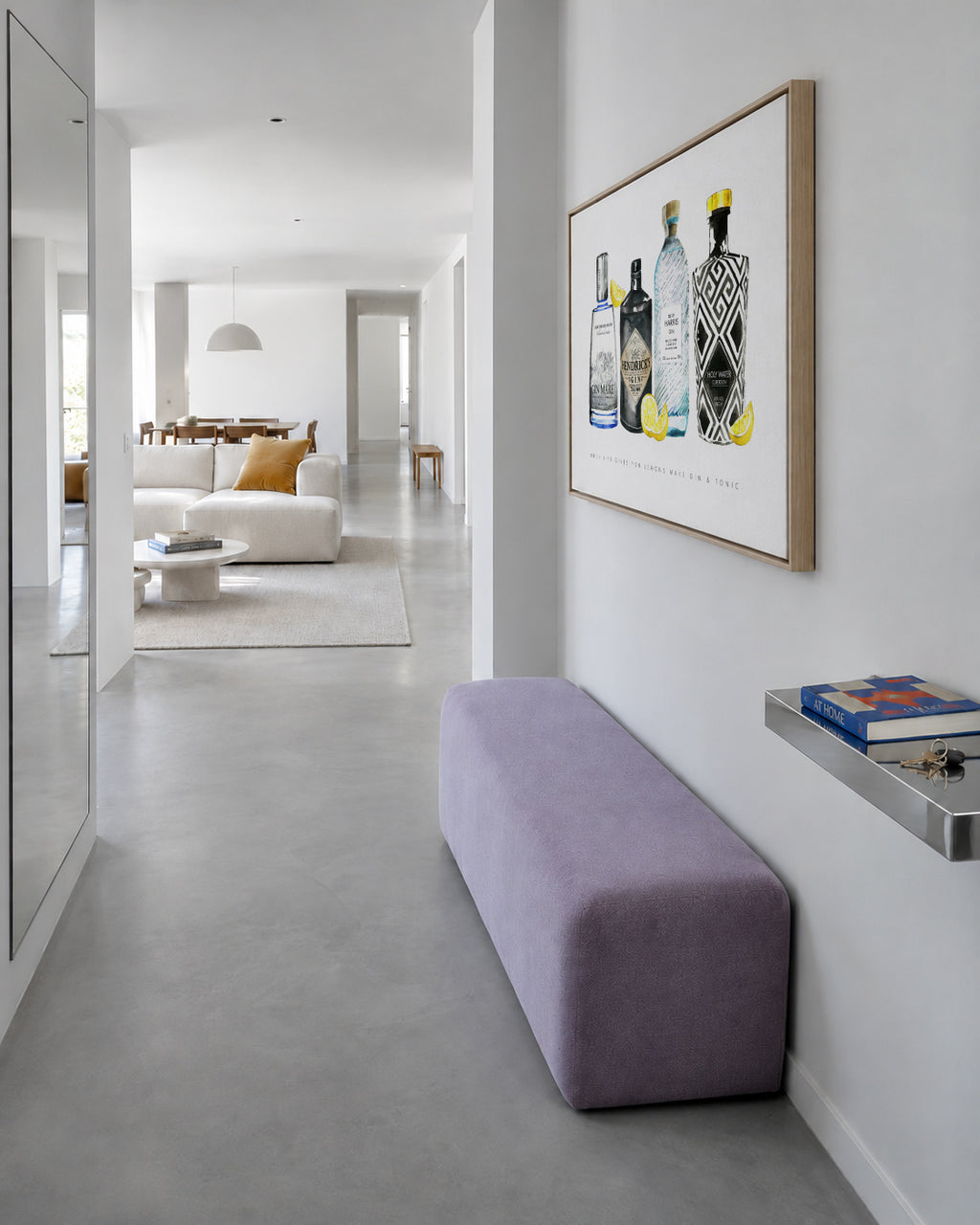 Gin lemons - Framed canvas in an interior