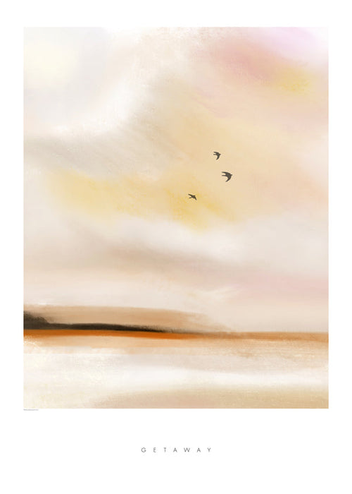 Landschap kunst: pastelkust