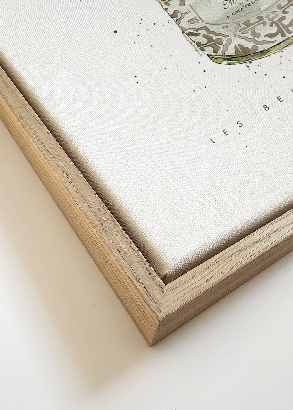 Botanische print in vintage blik met aquarelboeket