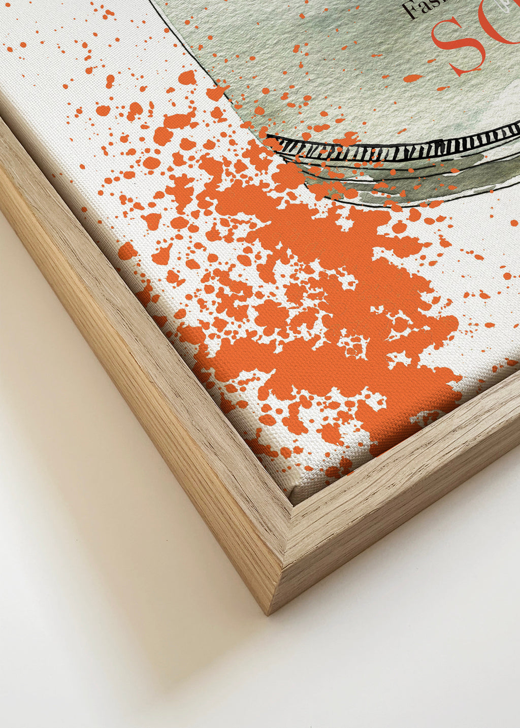 Hermes Soup - Framed canvas detail