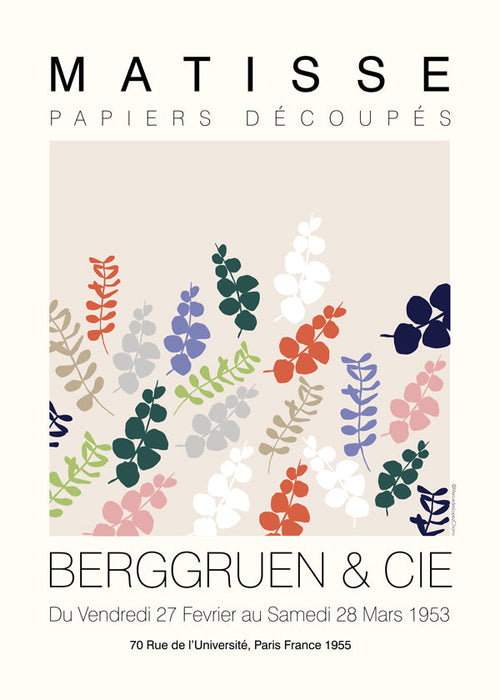 Botanische poster Matisse uitgesneden bladeren