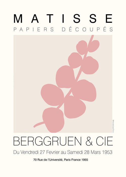Botanische poster roze blad