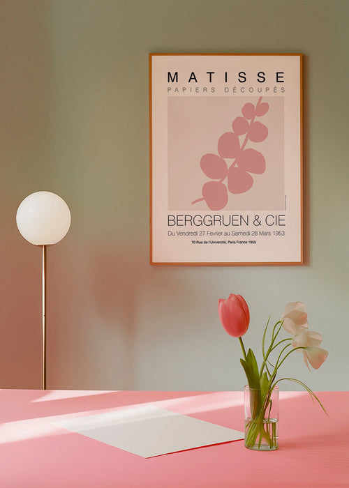 Botanische poster roze blad