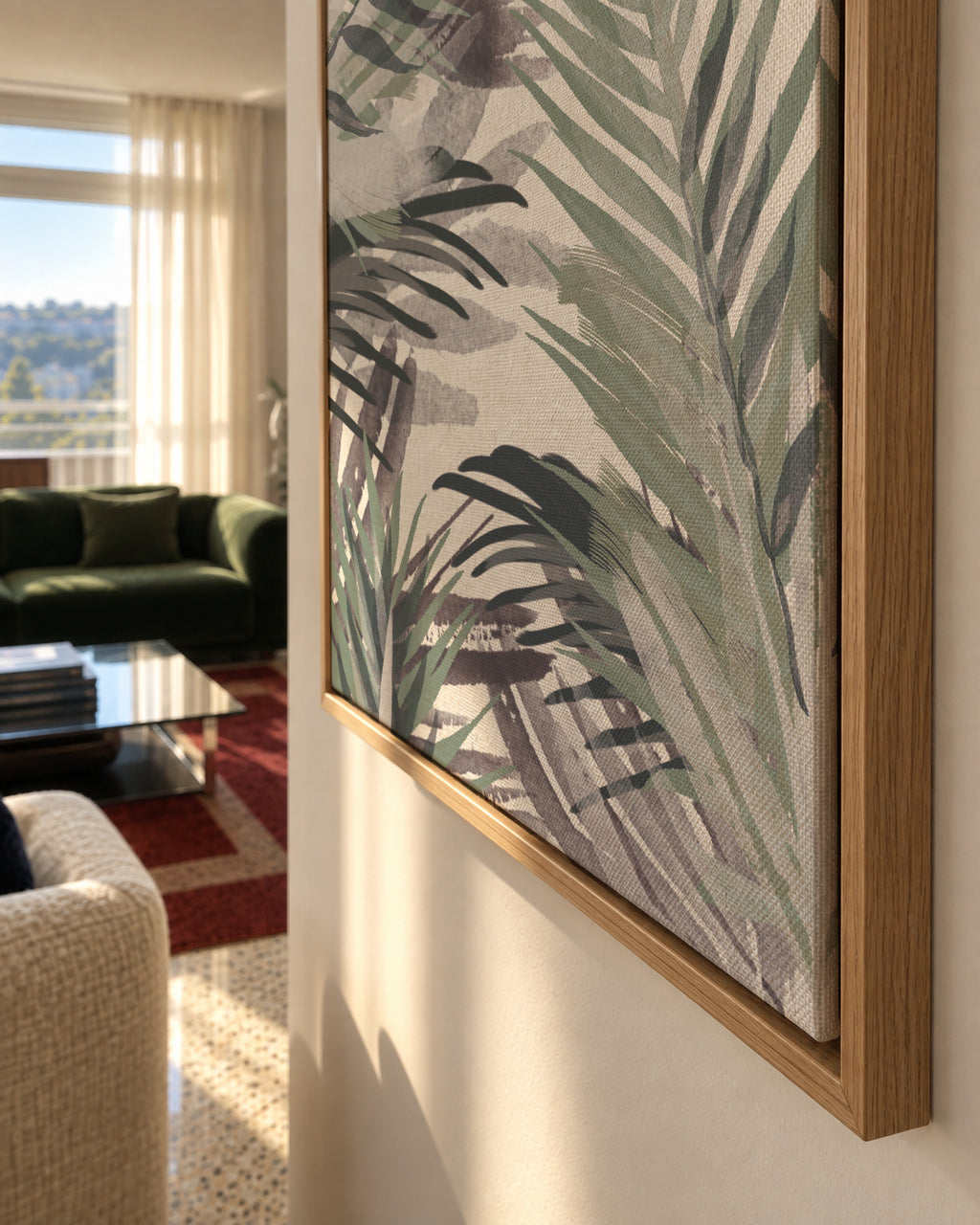 Palm - Framed canvas detail