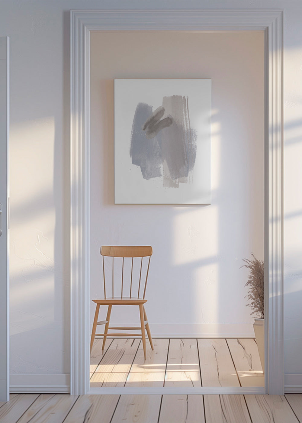 Abstract kunst pastel penseelstreken verticaal