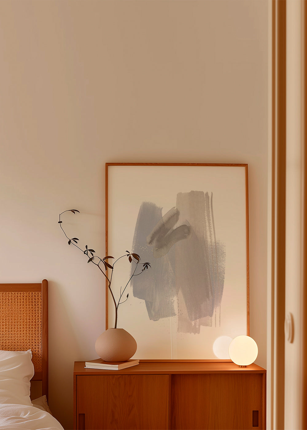 Abstract kunst pastel penseelstreken verticaal