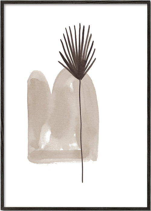 Botanische print: minimalistisch blad aquarel