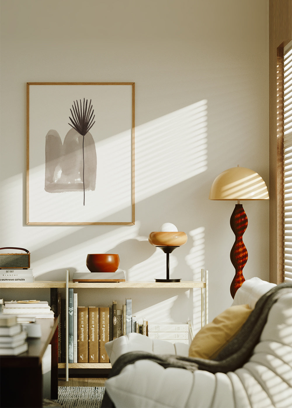 Abstract Leaf - Framed poster in an interior