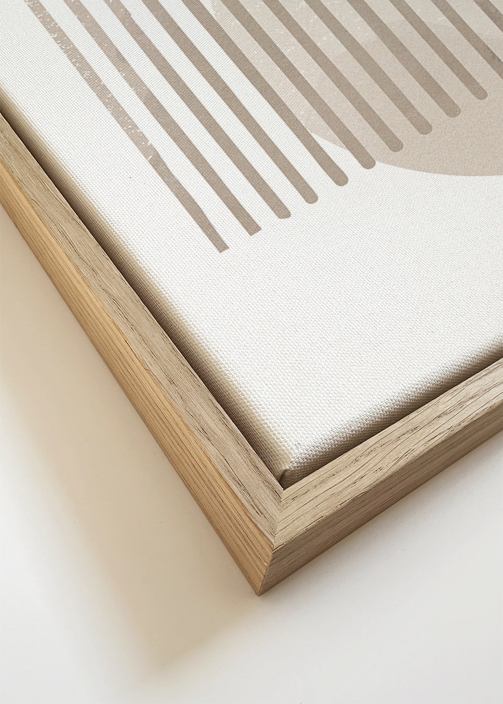 Geometrische poster met beige boog en cirkel