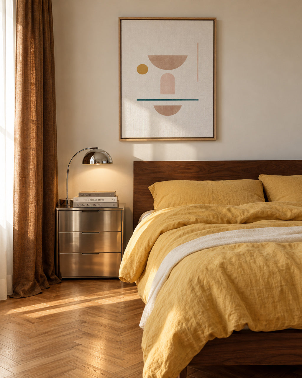 Geometric No 02 - Framed canvas in an interior