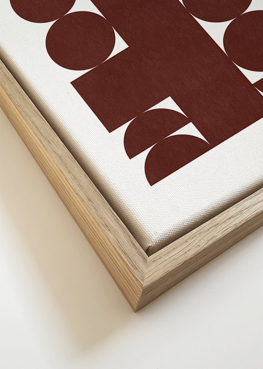 Geometrische poster retro bruin