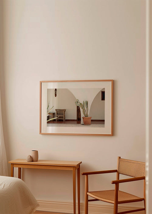 Botanische print met cactus en boog