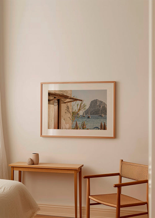 Landschap kunst: kust met zeilboten