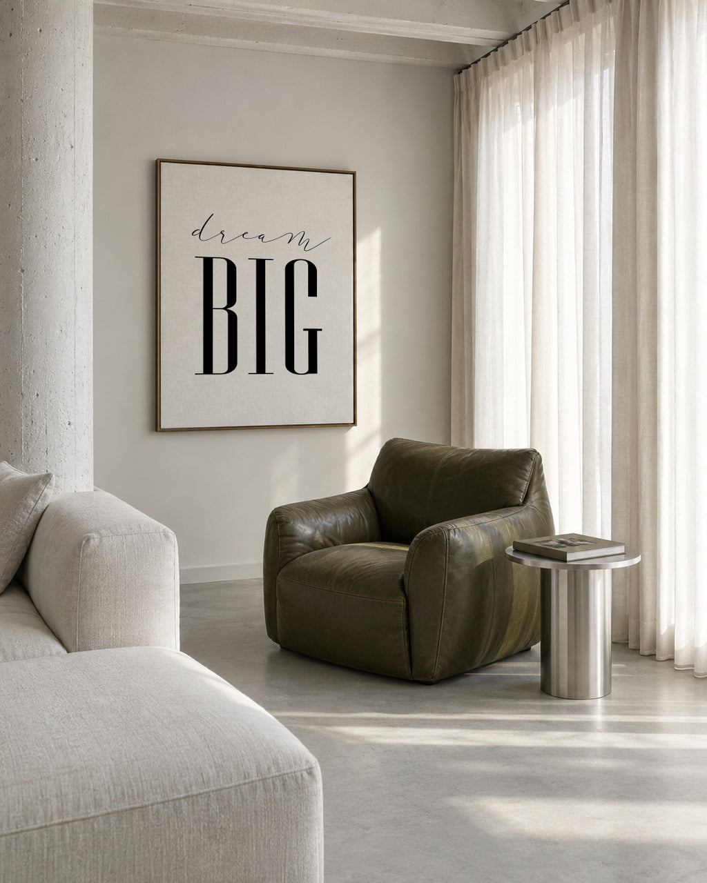 Dream Big - Framed canvas in an interior