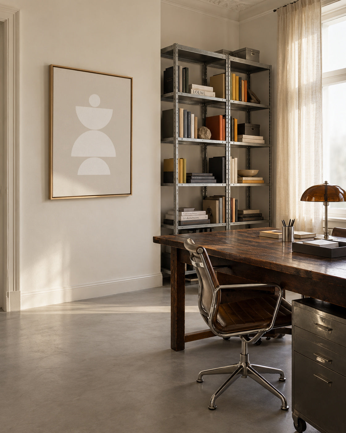 MCM White - Framed canvas in an interior