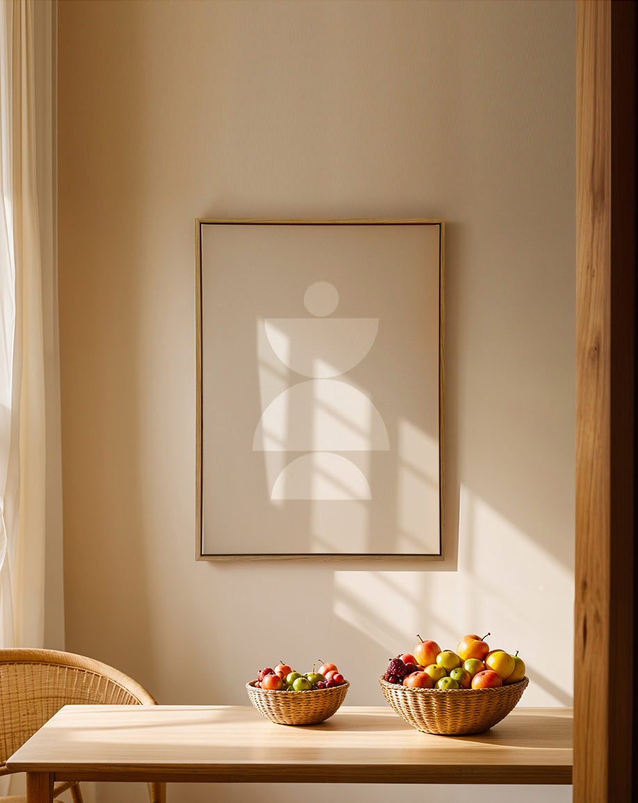 MCM White - Framed canvas in an interior