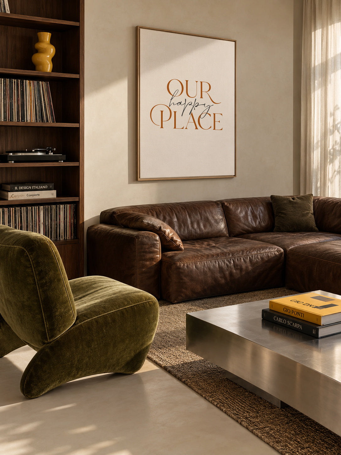 Our Happy Place - Framed canvas in an interior