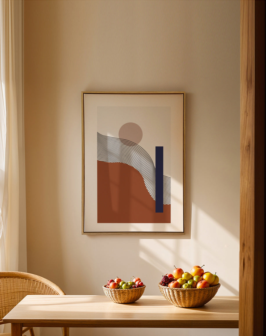 Orphic II - Framed canvas in an interior
