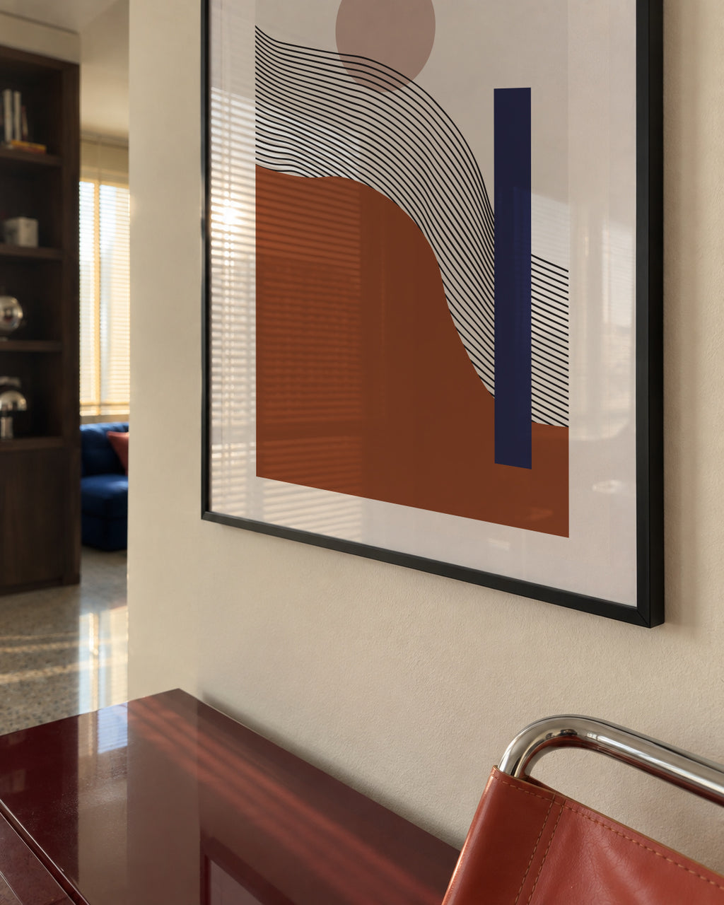 Orphic II - Framed poster in an interior